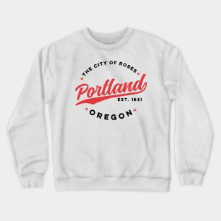 Vintage Portland Oregon City of Roses Retro USA Crewneck Sweatshirt